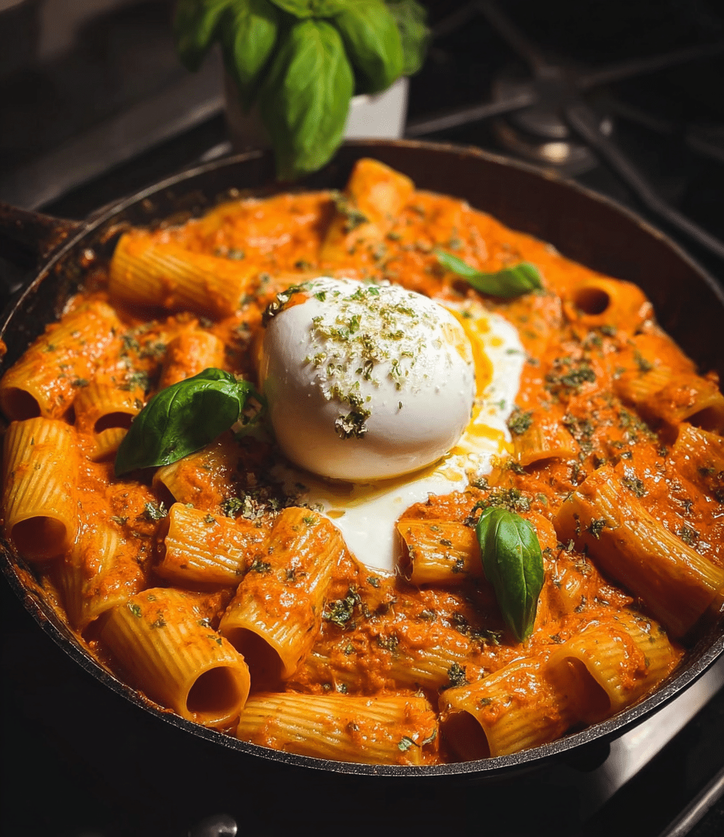 Spicy Burrata Rigatoni
