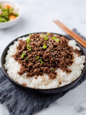 Korean Ground Beef Bowl (25-Minutes) Recipe