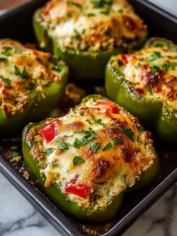 Easy Vegetarian Stuffed Bell Peppers with Rice Recipe