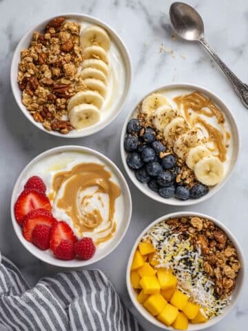 Easy Yogurt Granola Bowls (4 Ways!) Recipe