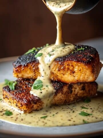 Blackened Salmon with Creamy Dijon Sauce Recipe