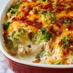 Keto Low Carb Chicken Bacon Ranch Casserole Recipe