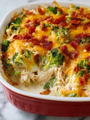 Keto Low Carb Chicken Bacon Ranch Casserole Recipe