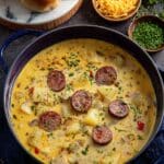 Cajun Potato Soup with Andouille Sausage, Cheddar, and Cream Recipe
