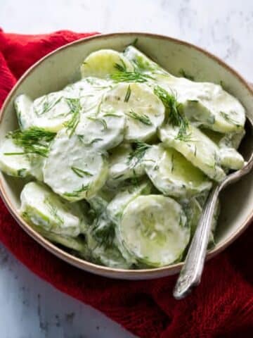 Polish Cucumber Salad {Mizeria} Recipe