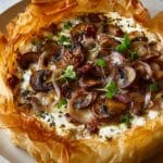 Mushroom and Caramelized Onion Phyllo Tart Recipe