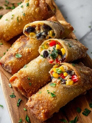 Crispy Air Fryer Chicken Egg Rolls with Cream Cheese & Jalapeño Recipe