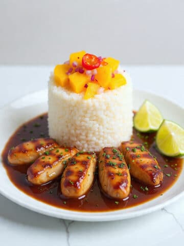 Honey Lime Chicken & Mango Jasmine Rice Stack Recipe