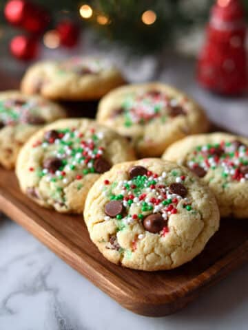 Cake Mix Chocolate Chip Santa Cookies Recipe