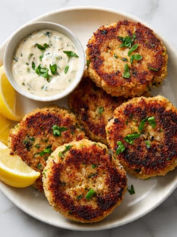 Easy Classic Lump Crab Cakes with Citrus Butter Drizzle Recipe