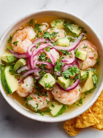 Refreshing Shrimp Aguachile with Lime, Chiles, and Avocado Recipe