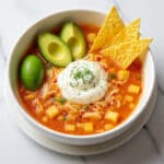 Creamy Salsa Potato Soup with Shredded Chicken Recipe