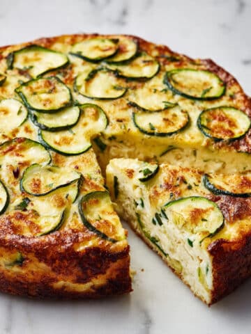 Zucchini and Basil Flan Recipe