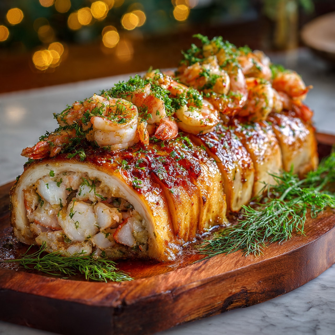 Savory Seafood Yule Log Recipe