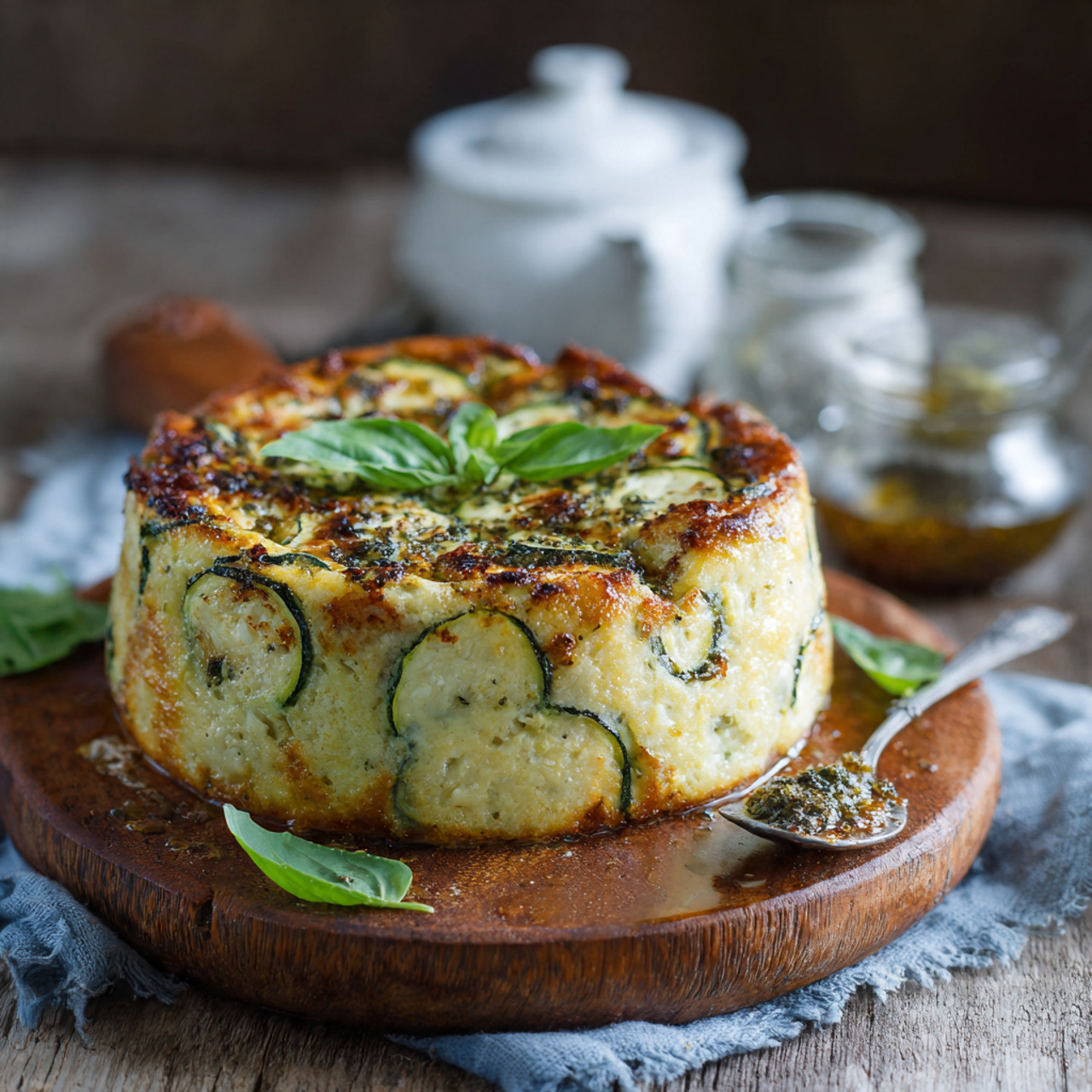 Zucchini and Basil Flan Recipe