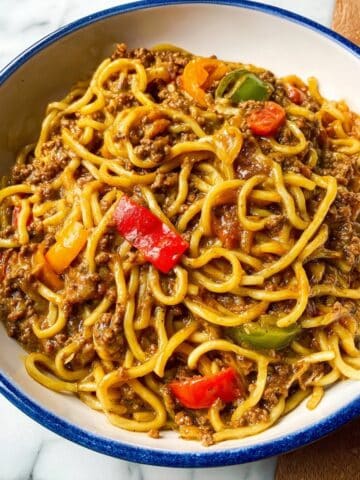 Mongolian Ground Beef with Noodles (One Pot Recipe) Recipe