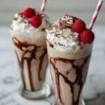 Creamy Chocolate Raspberry Milkshakes Recipe