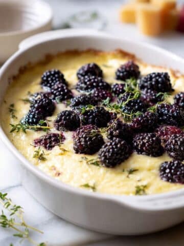 Baked Lemon Ricotta Dip with Blackberries Recipe