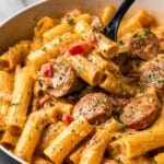 One Pot Creamy Cajun Sausage Pasta Recipe