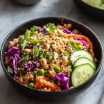 Crispy Rice Salad with Peanut Sesame Dressing Recipe