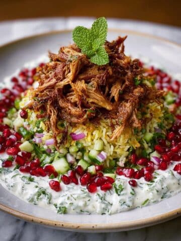 Chicken Shawarma Crispy Rice Salad Recipe