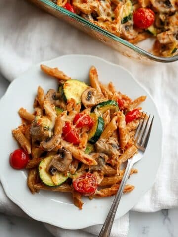 Creamy Sundried Tomato Pesto Pasta Bake with Vegetables Recipe