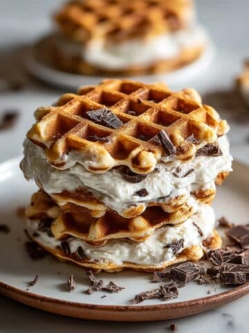 Decadent Chocolate Pizzelles with Creamy Cannoli Filling Recipe