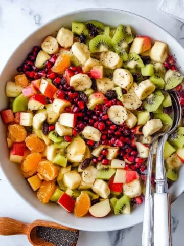 Winter Fruit Salad with Honey Lime Poppy Seed Vinaigrette Recipe