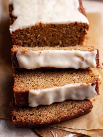 Brown Butter Banana Bread with Brown Butter Glaze Recipe