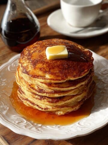 Perfect Classic Buttermilk Pancakes with Maple Brown Butter Latte Recipe