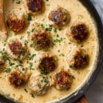 Keto Turkey Meatballs in Creamy Parmesan Sauce Recipe
