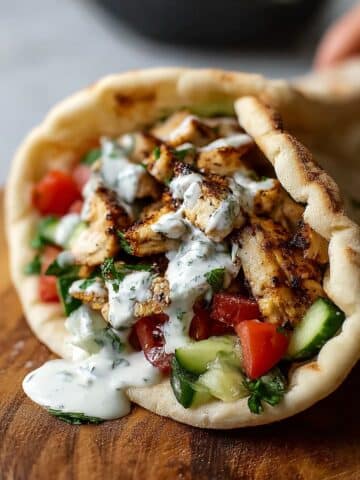 Quick Chicken Shawarma with Yogurt Sauce Recipe