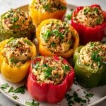 Stuffed Mini Bell Peppers with Hummus and Feta Recipe
