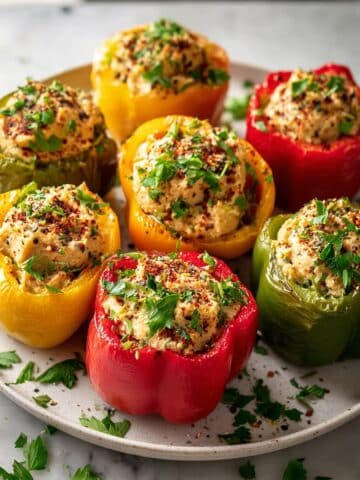 Stuffed Mini Bell Peppers with Hummus and Feta Recipe