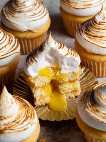 Lemon Meringue Cupcakes with Pie Crumb Bottoms Recipe