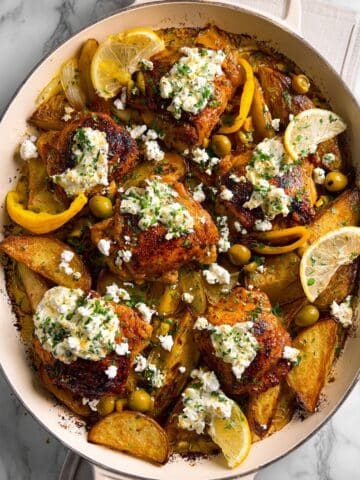 Greek Chicken and Potato Sheet Pan Bake Recipe