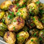 Air-Fried Brussels Sprouts with Honey Mustard Vinaigrette Recipe