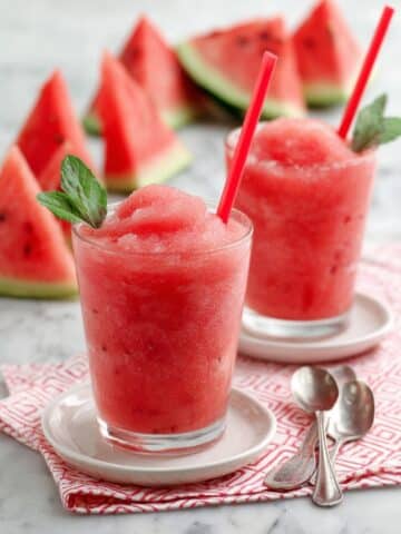 Slushy Watermelon Mint Lemonade Recipe