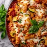 Baked Rigatoni Fra Diavolo with Sausage and Zucchini Recipe