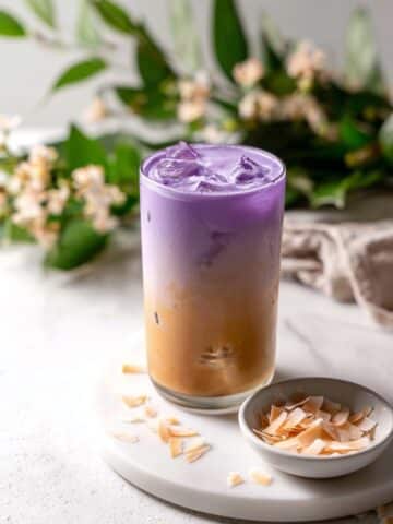 Iced Ube Coconut Cream Shaken Espresso (Starbucks Copycat) Recipe