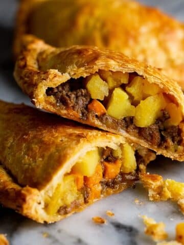 Traditional Cornish Pasties with Steak, Onion, Potato, and Swede Recipe