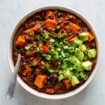 Hearty Vegetarian Chili with Sweet Potatoes and Beans Recipe