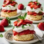 Strawberry Shortcake with Fresh Biscuits and Whipped Cream Recipe