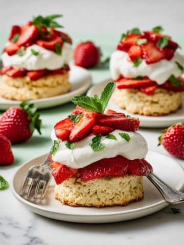 Strawberry Shortcake with Fresh Biscuits and Whipped Cream Recipe