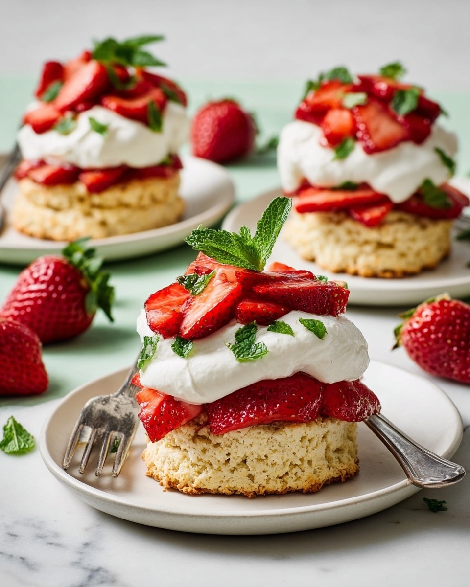 Strawberry Shortcake with Fresh Biscuits & Whipped Cream