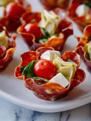 Salami Cups Antipasto Recipe