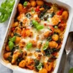 Baked Gnocchi with Chicken in Red Pesto Sauce Recipe
