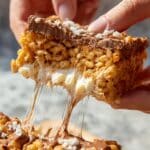 Peanut Butter Butterscotch Rice Krispie Treats with Chocolate Ganache Recipe