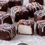 Chocolate-Covered Marshmallows with Rainbow Sprinkles Recipe