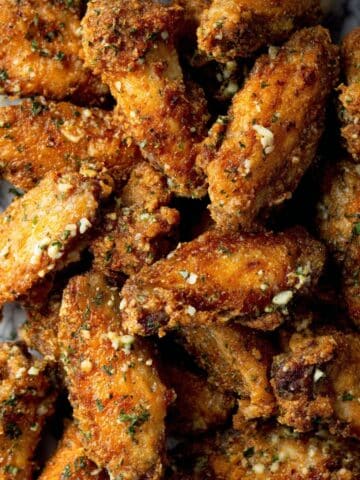 Garlic Parmesan Chicken Wings in the Air Fryer Recipe